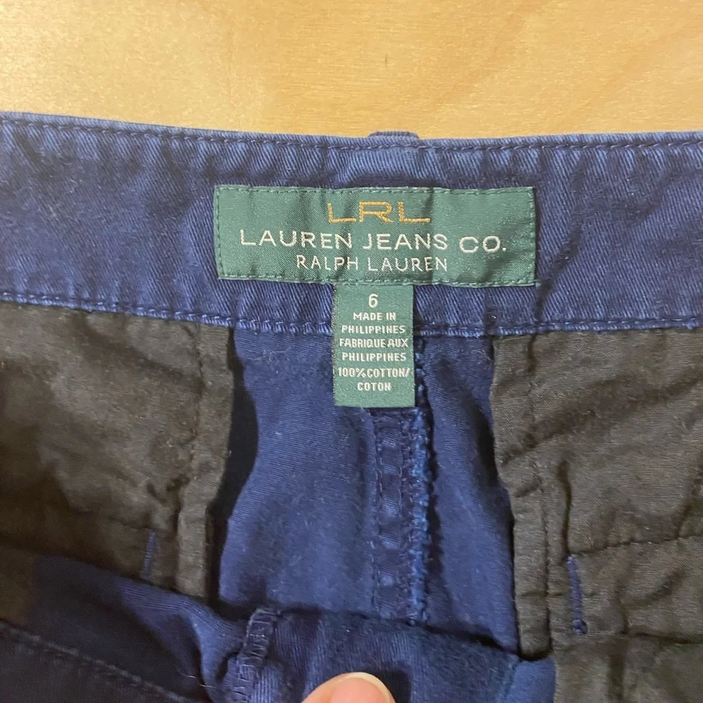 Ralph Lauren Navy Blue Flat Front Shorts 6 (PQ)
